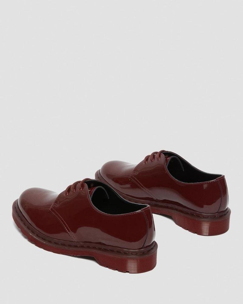 Dr Martens 1461 Made in England Mono Lak Leren Oxford Schoenen Heren Rood | NL 220QMA